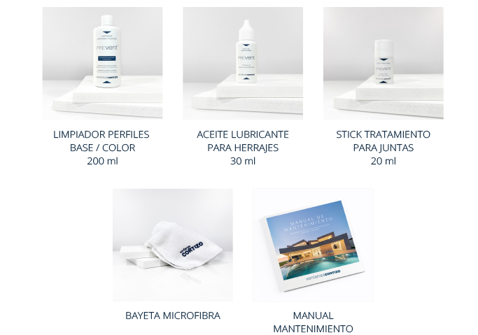 Kit de Mantenimiento de ventanas de PVC Prevent base color